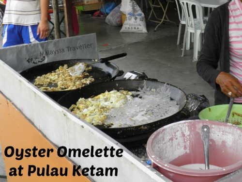 oyster omelette at Pulau Ketam