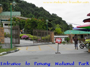 The entrance to the Penang National Park
