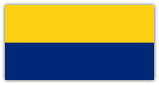 blue and yellow state flag